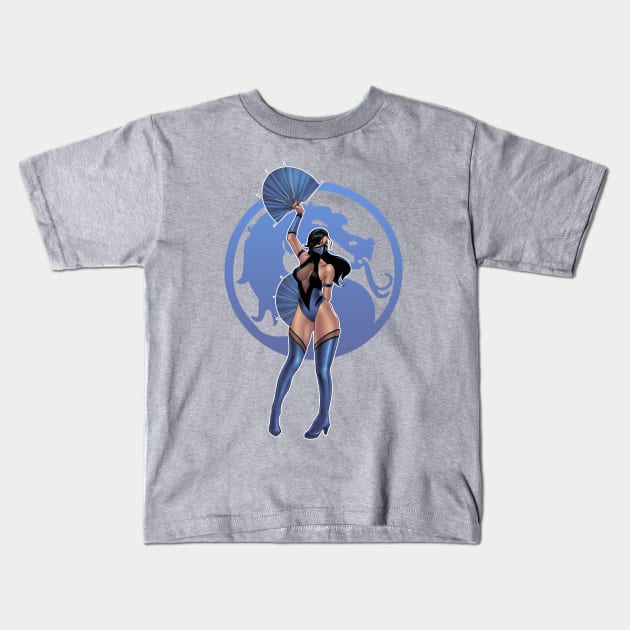 Kitana Fans Out! Kids T-Shirt by andresob